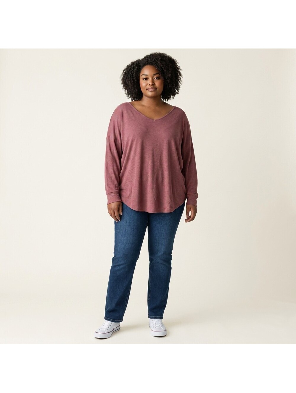 New Maurices Sweater Pullover Women 2XL Purple V-Neck Long Sleeve Knit Soft Cozy